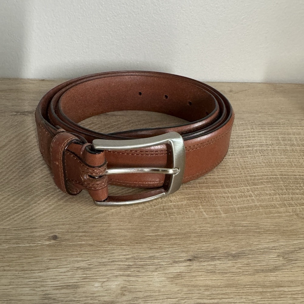 FOSSIL Belt Genuine Cowhide Leather 42 Brown Y2K Classic Professional‎ Casual